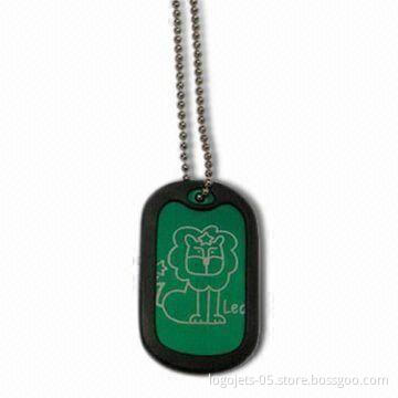 Dog Tag, Made of Iron, Aluminum, or Brass, with Soft Enamel Color Filling and Printing